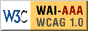 Level Triple-A conformance icon, W3C-WAI Web Content Accessibility Guidelines 1.0